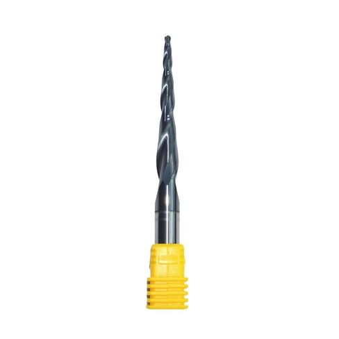 HRC55 Solid Carbide D8*R1.5 * 47 * 85L TiALN Coated Taper Ball Nose End Mill,Cone milling Cutter,Spherical Woodworking Router bit(10PCS) in Kuwait