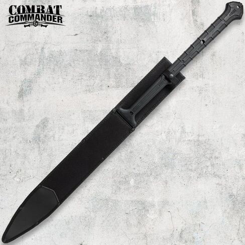 Combat Commander Thai Gladius Sword and Scabbard with Shoulder Harness-1065 Carbon Steel Blade, Penetrating Point, Hard-Coat Finish, Nylon Fiber Handle-Designed for Today's Warrior-Length 40" in Saudi Arabia
