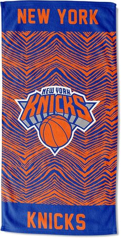 Zubaz by Northwest NBA Classic Zebra Print Beach Fail ، 30 × 60 ، نيويورك نيكس in Saudi Arabia