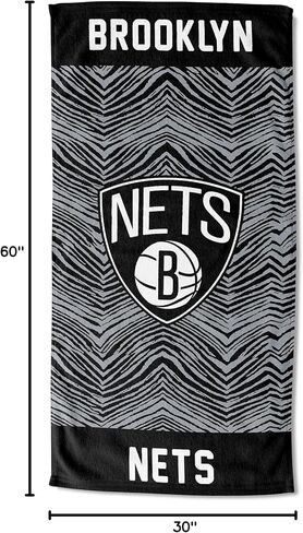 Zubaz by Northwest NBA Classic Zebra Print Beach Fail ، 30 × 60 ، نيويورك نيكس in Kuwait