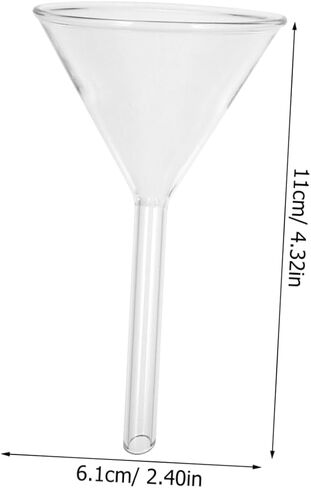Heallily Solid Triangle Glass Fawnel 60 مم قمع مختبر البورسليت السميك للسائل والصلبة للكيمياء ومطبخ استخدام زجاجات وموزعات in Saudi Arabia
