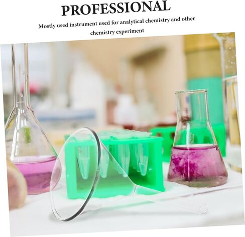 Heallily Solid Triangle Glass Fawnel 60 مم قمع مختبر البورسليت السميك للسائل والصلبة للكيمياء ومطبخ استخدام زجاجات وموزعات in Saudi Arabia