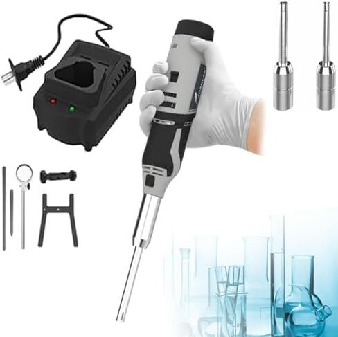 High-Speed Handheld Lab Cell Tissue Homogenizer, 0.5-250ml, 6 Adjustable Speeds, 6mm/8mm/10mm Heads, Ideal for Food, Medicine & Cosmetics, Efficient Mixing Tool in Saudi Arabia