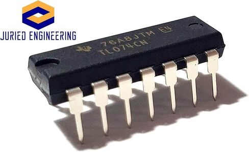 TL074CN TL074 QUAD LOW-NOISE JFET-INPUTION APPLIFIER IC & 14-DIP DIST مع دبابيس اتصال مُصنعة (حزمة 15) in Saudi Arabia