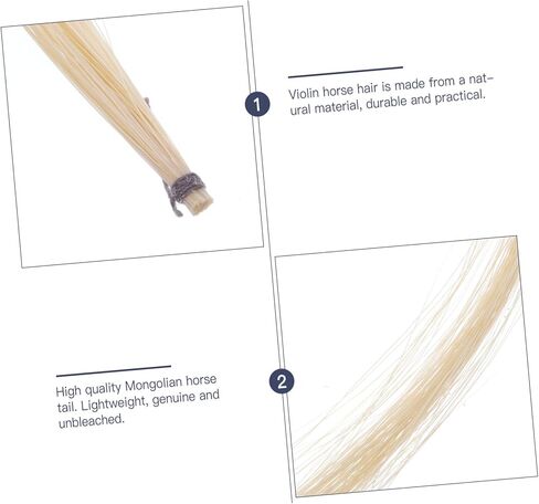 TOYANDONA Mongolian Horse Hair Bow Hairs for Violin Cello Erhu Unbleached Lightweight Long Replacement for String Instrument Bows Accessories in Kuwait