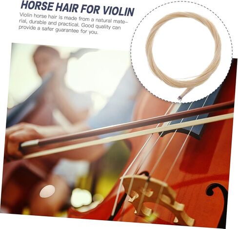 TOYANDONA Mongolian Horse Hair Bow Hairs for Violin Cello Erhu Unbleached Lightweight Long Replacement for String Instrument Bows Accessories in Kuwait