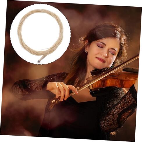 TOYANDONA Mongolian Horse Hair Bow Hairs for Violin Cello Erhu Unbleached Lightweight Long Replacement for String Instrument Bows Accessories in Kuwait