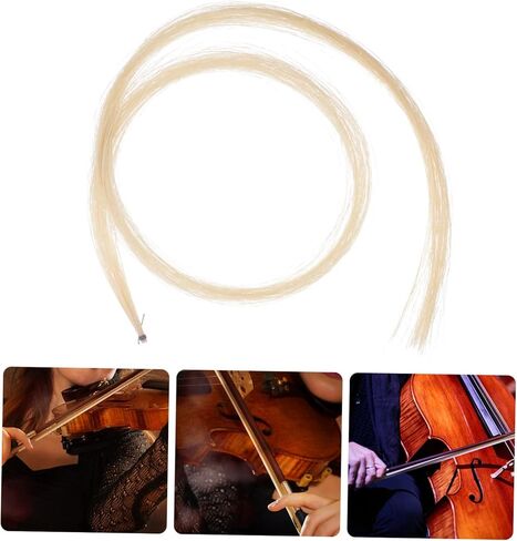 TOYANDONA Mongolian Horse Hair Bow Hairs for Violin Cello Erhu Unbleached Lightweight Long Replacement for String Instrument Bows Accessories in Kuwait