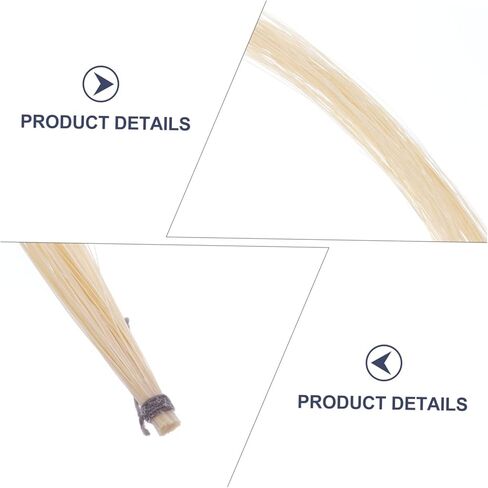 TOYANDONA Mongolian Horse Hair Bow Hairs for Violin Cello Erhu Unbleached Lightweight Long Replacement for String Instrument Bows Accessories in Kuwait