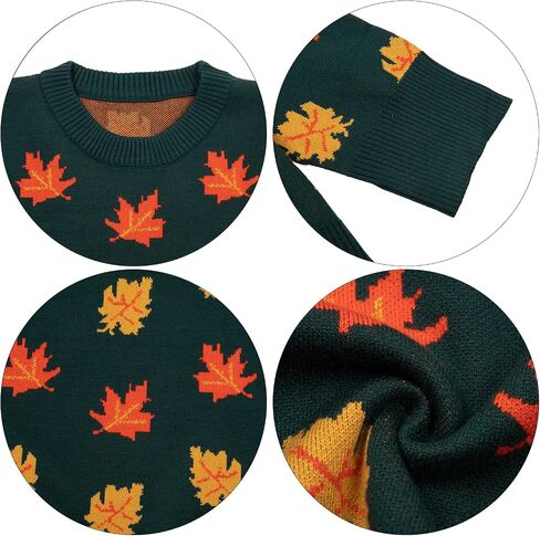 LUKYCILD Fall Sweaters for Women 2025: Autumn Leaves Print Sweater Long Sleeve Graphic Pullover Casual Crewneck Tops in Saudi Arabia