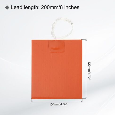 MECCANIXITY 2pcs Silicone Heating Pad, 12V 10W Heater Film Flexible Heating Plate 120mmx104mm Heater Mat for Constant Temperature in Saudi Arabia