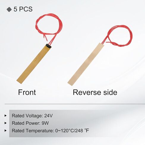 Meccanixity 5pcs لوحة تسخين فيلم تسخين ، 9W 24V Polyimide pad pad underman in Saudi Arabia