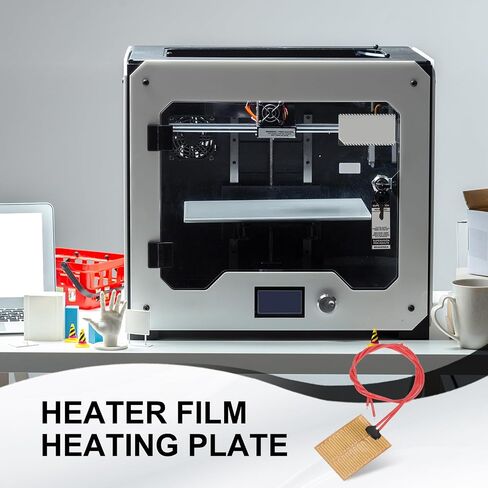 Meccanixity 2pcs لوحة تسخين فيلم تسخين ، 1W 5V وسادة حرارة بوليميد ، عناصر سخان PI اللاصقة فيلم 40mmx30mm in Saudi Arabia
