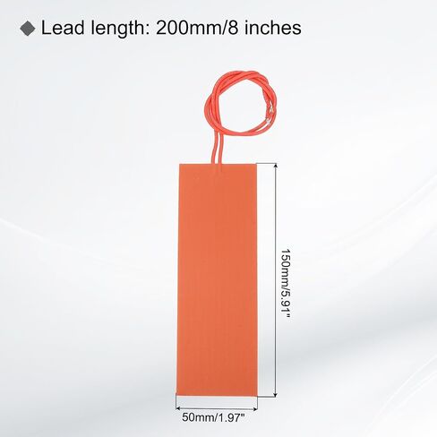 meccanixity 2pcs وسادة تسخين السيليكون ، 12 فولت 20W سخان فيلم مرنة لوحة التسخين 150mmx50mm حصيرة لدرجة حرارة ثابتة in Saudi Arabia