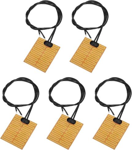 MECCANIXITY 5pcs Heater Film Heating Plate, 4.2W 5V Polyimide Heat Pad Adhesive PI Heater Elements Film 47mmx37mm Heater Strip for Constant Temperature in Saudi Arabia
