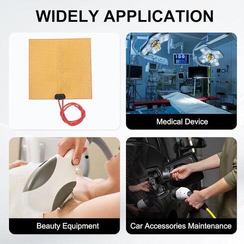 Meccanixity 4pcs لوحة تسخين فيلم تسخين ، 9W 24V البوليميد pad pad unding under heat reamement in Kuwait