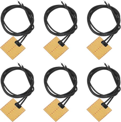MECCANIXITY 6pcs Heater Film Heating Plate, 4.2W 5V Polyimide Heat Pad Adhesive PI Heater Elements Film 32mmx32mm Heater Strip for Constant Temperature in Saudi Arabia