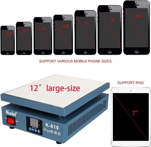 LCD Touch Screen Machine Machine 12 "بوصة شاشة LCD منصة التدفئة كبيرة الحجم 28 سم*20 سم محطة تسخين in Saudi Arabia
