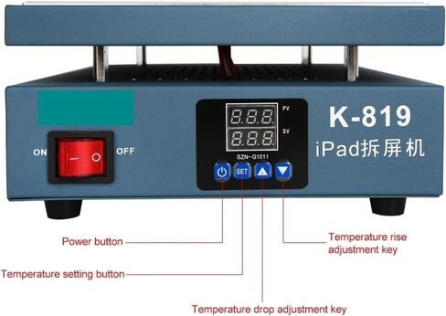 LCD Touch Screen Machine Machine 12 "بوصة شاشة LCD منصة التدفئة كبيرة الحجم 28 سم*20 سم محطة تسخين in Saudi Arabia