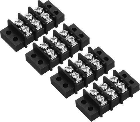 UXCELL 4 PCS 8 مواضع كتلة طرفية 300V 20A 9.5mm ملعب صفوف مزدوجة 8 دوائر DIN ROW ROW MITRILALS in Kuwait