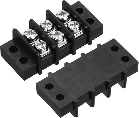 UXCELL 4 PCS 8 مواضع كتلة طرفية 300V 20A 9.5mm ملعب صفوف مزدوجة 8 دوائر DIN ROW ROW MITRILALS in Kuwait
