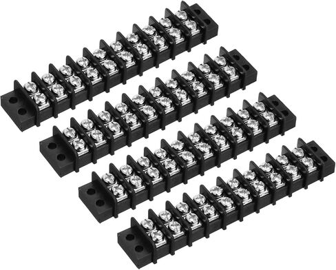 UXCELL 4 PCS 8 مواضع كتلة طرفية 300V 20A 9.5mm ملعب صفوف مزدوجة 8 دوائر DIN ROW ROW MITRILALS in Kuwait
