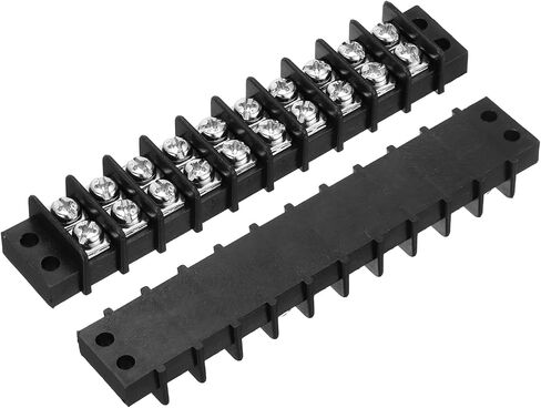 UXCELL 4 PCS 8 مواضع كتلة طرفية 300V 20A 9.5mm ملعب صفوف مزدوجة 8 دوائر DIN ROW ROW MITRILALS in Kuwait