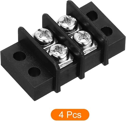 uxcell 4 Pcs 8 Positions Terminal Block 300V 20A 9.5mm Pitch Dual Rows 8 Circuits DIN Row Screw Terminals Strip in Saudi Arabia