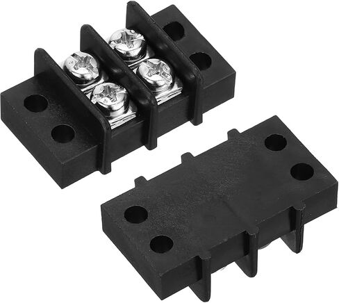 uxcell 4 Pcs 8 Positions Terminal Block 300V 20A 9.5mm Pitch Dual Rows 8 Circuits DIN Row Screw Terminals Strip in Saudi Arabia