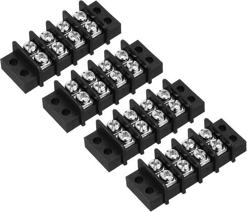 UXCELL 4 PCS 8 مواضع كتلة طرفية 300V 20A 9.5mm ملعب صفوف مزدوجة 8 دوائر DIN ROW ROW MITRILALS in Kuwait
