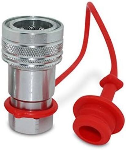 Ag ISO 5675 Hydraulic Quick Connect Female Coupler, Poppet Valve, 7/8"-14 ORB Thread in Kuwait