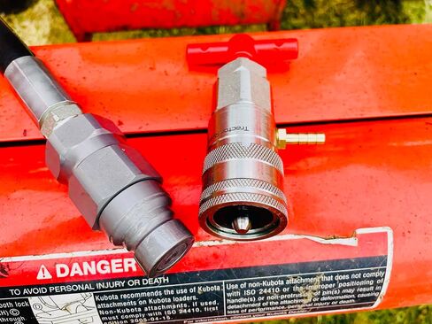 3/4 "ISO 16028 Flat Fark Face Skid Skid Skid Male Hydraulic Quick Acpler Adjusts Delsed Adfing Tool by Tractor Relief Tool ™ in Saudi Arabia