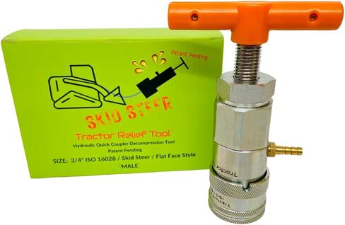 3/4 "ISO 16028 Flat Fark Face Skid Skid Skid Male Hydraulic Quick Acpler Adjusts Delsed Adfing Tool by Tractor Relief Tool ™ in Saudi Arabia
