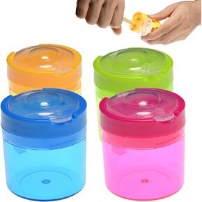 Pencil Sharpener Manual Pencil Sharpener 2 Holes Metal Sharp Blade Crayon XL Sharpener with Large Round Catches Sharpening Regular HB Pencils Graphite Colored Jumbo Pencils Pack of 4