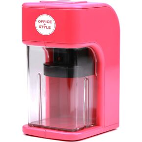 Electronic Pencil Sharpener with Auto Stop Safety Feature & Large Pencil Holder for Home, Office or Classroom - Pink - by Office + Style, A-PS200P