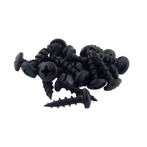 100 Pack Rok Hardware #8 x 5/8" (15.87mm) Deep Coarse Thread Phillips Pan Head Black Phosphate Wood Screws, Excellent in Particle Board, MDF, Plastic Composites, ROKS8X58PPCBP