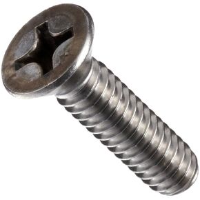 Small Parts 316 Stainless Steel Machine Screw, Plain Finish, Flat Head, Phillips Drive, 1/2" Length, #8-32 Threads (Pack of 100)