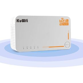 KuWFi 5G Router with sim Card Slot Unlocked, NR NSA/SA AX3600 Wireless 5G Wi-Fi 6 Mobile Hotspot Router Dual Band Gigabit Portable WiFi Hotspot Device with Ethernet Port 4000mAh Battery&DC Powered