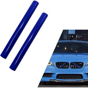 2 PCS Car Grille Trim Strip, 11.02" x 1.18" ABS Snap-on Mid-grid Nose Hair Water Tank Pipe Insert, Auto Sports Style Personalized Accessories, Compatible with BMW 5/6/7 Series, F01 (Red)