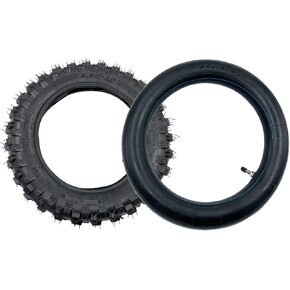 مجموعة إطارات للطرق الوعرة والأنابيب الداخلية مقاس 2.5-10 بوصة - معظم إطارات الدراجة الترابية 49cc و50cc و70cc مع حافة 10 بوصة تحل محل CRF50/XR50 وDRZ70/JR50 وPW50 وQG-210 MVX70 MVX110 (2.5- 10") in Kuwait