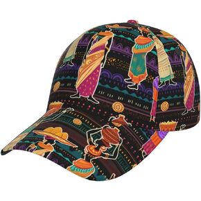 African Tribal Pattern Cap Adjustable Retro Baseball Hat for Men and Women Casual Adjustable Hat &Cap