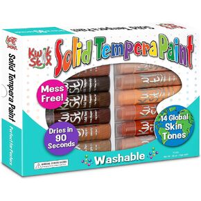 The Pencil Grip Kwik Stix Solid Paint Pens, Assorted Skin Tones, Pack of 14