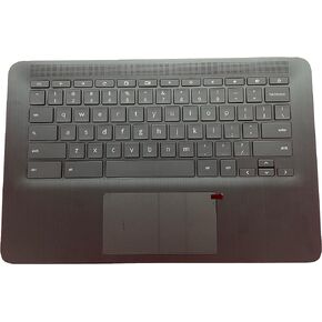 Replacement Laptop Upper Case Palmrest Backlit Keyboard Touchpad Assembly Part for HP Chromebook 14 G6 CB14 G6 L90460-001 Black