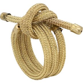 Saro Lifestyle Knotted Rope Napkin Rings (Set of 4), Gold, Set of 4