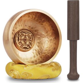 Tibetan Singing Bowl, 100% Hand-Hammered Meditation Yoga Chakra Relaxation Sound Therapy Gift for Women Bowl Handcrafted in Nepal for Healing and Mindfulness(3.15 inch) in Kuwait