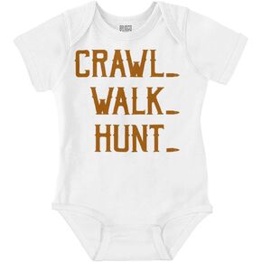 Brisco Brands Crawl Walk Hunt Hunting Life Baby Romper Boys or Girls