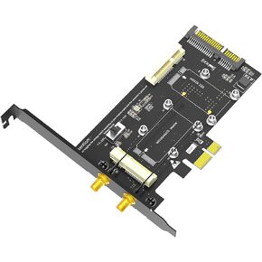 محول 2 في 1 صغير PCI-E إلى PCI-E 1x وMSATA إلى SATA3 مع فتحة بطاقة SIM لشبكة WiFi/ 3G/4G/LTE/Msata SSD in Kuwait
