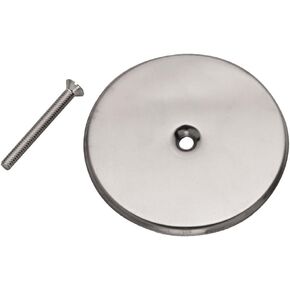 Oatey 42784 8 in. Stainless Steel Flat Cover Plate for Cleanout Plug Access Hole, 8-Inch