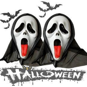 2PCS Halloween Mask Scary Skull Mask, Full Head Creepy Mask for Halloween Decoration Party, Horror Role Play Props in Kuwait