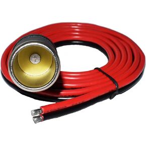12V Car Female Cigarette Lighter Plug Socket Extension Cable,12AWG Heavy-Duty Car Charger Power Cigarette Lighter Female Socket Cable - 1.5m/5ft